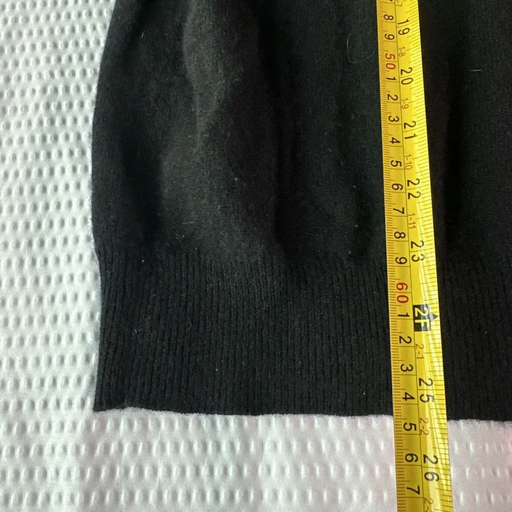 Oliver Perry Sweater Mens Small Black 100% Cashmere Crewneck Pullover Soft